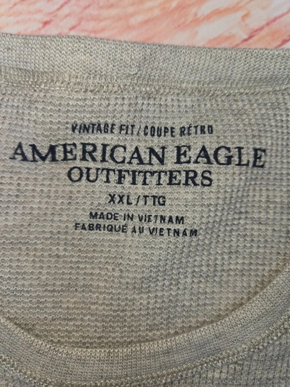 American Eagle Outfitters Vintage Fit Waffle Shirt XXL